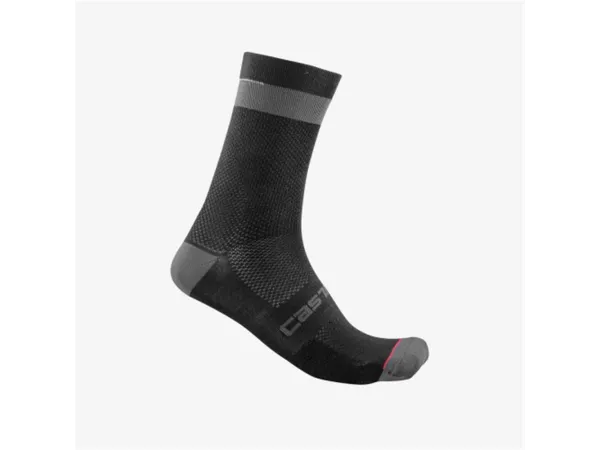 CASTELLI CALCETINES ALPHA 18 NEGRO/GR
