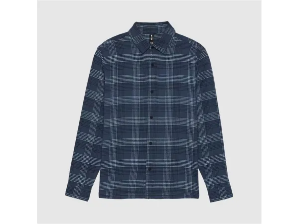 CAMISA MUJER FRANELA SURVIVALIST STRETCH AZUL VINTAGE