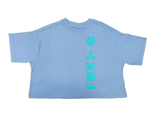 CAMISETA MUJER CROP TECH GLYPH GRIS PIZARRA CLARO