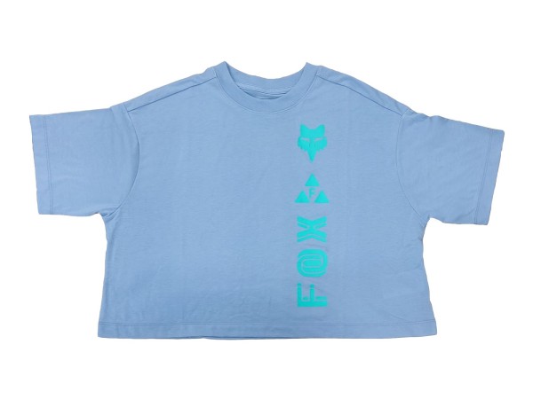 CAMISETA MUJER CROP TECH GLYPH GRIS PIZARRA CLARO