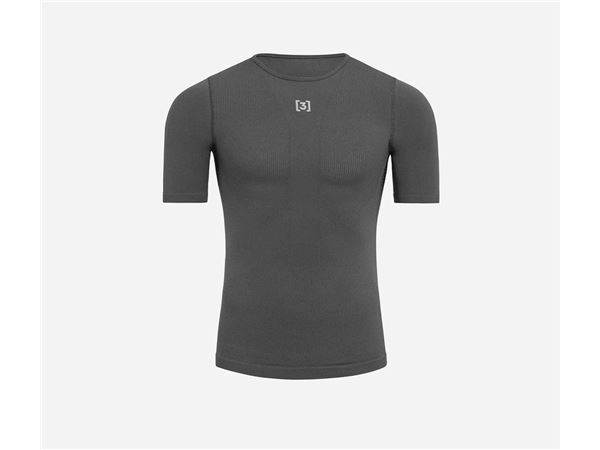 CAMISETA SIN COSTURAS GRIS GRAFITO