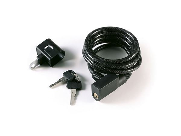 CANDADO CABLE ESPIRAL GURPIL 6 MM - 180 CM CON SOPORTE