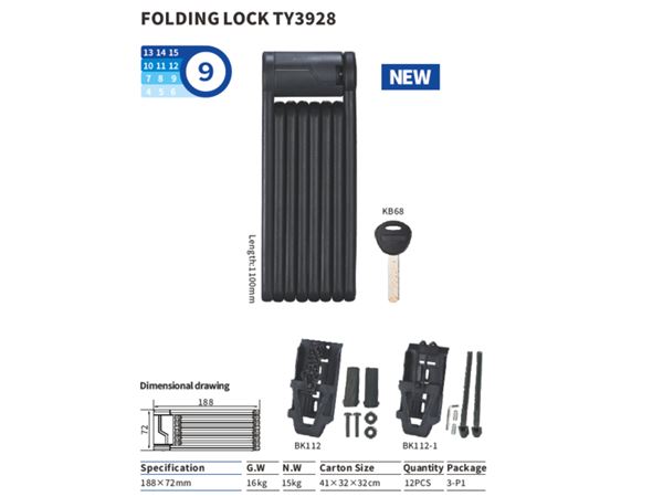 CANDADO ARTICULADO PLEGABLE 1100MM