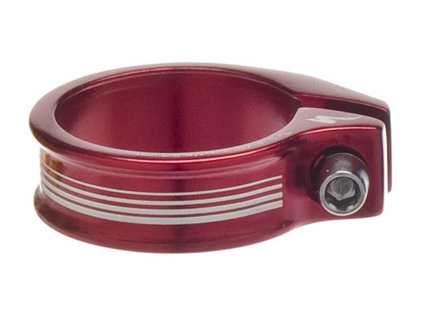ABRAZADERA SILLIN 37MM ANODIZADA ROJA