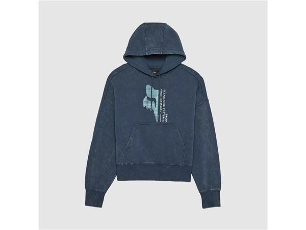 SUDADERA MUJER C/CAPUCHA THROTTLE OVERSIZE