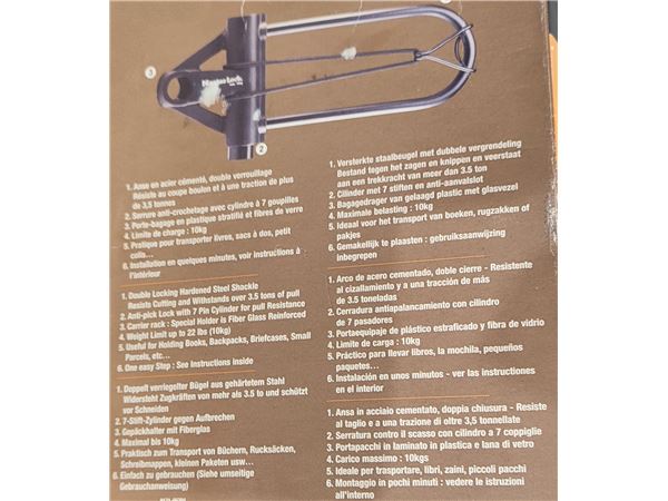 CANDADO ANTIRROBO Y PORTAEQUIPAJES 2 EN 1 MODELO 710PRO) 2